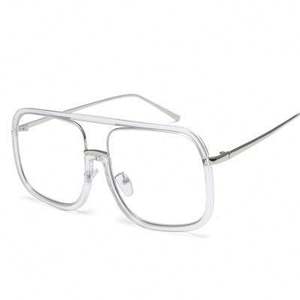 Lunettes de soleil carrées UV400 tendance 2019 pour hommes et femmes, style étoile, monture transparente, monobloc - Product Image 1