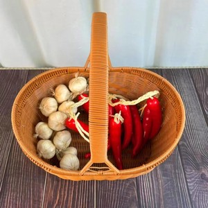 Cesto di stoccaggio in tessuto di Rattan fatto a mano per cucina bagno soggiorno-cestino da Picnic all'ingrosso - Product Image 4