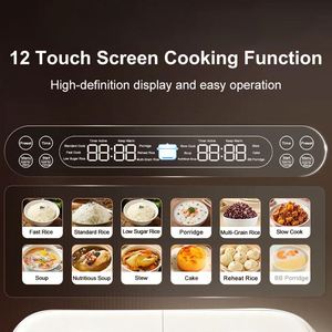 Vente en gros d'usine OEM, cuiseur à riz multifonctionnel de haute qualité 5L à double cuve, minuteur intelligent, multicuiseur électrique numérique - Product Image 3