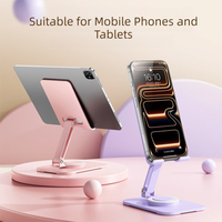 Cadeaux pour filles, support de téléphone portable pliable à 360 degrés avec design antidérapant en silicone, pour téléphones portables et tablettes