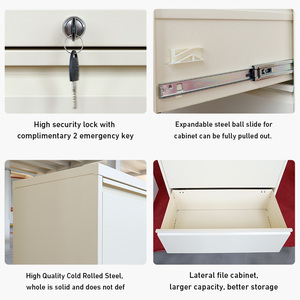 Muebles <span class=keywords><strong>de</strong></span> oficina Gabinete <span class=keywords><strong>de</strong></span> archivo <span class=keywords><strong>de</strong></span> acero lateral <span class=keywords><strong>de</strong></span> 4 cajones bloqueable <span class=keywords><strong>de</strong></span> metal ancho <span class=keywords><strong>de</strong></span> acero duradero con cierre centralizado - Product Image 5