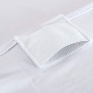 Housses de chaise extensibles en polyester et élasthanne, lavables, pour fêtes, mariages, banquets et événements, coloris blanc uni et noir, pour Noël - Product Image 3