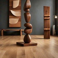 Sculpture abstraite en bois de corps féminin, statue de figure humaine torsadée sculptée à la main, décoration moderne pour table de maison, ornement artistique