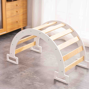 Estructura de Escalada de Madera Maciza para Niños con Tobogán, Forma Geométrica, Marca GQK, para Entrenamiento de Equilibrio en Interiores, Educación Infantil de 1 a 7 Años - Product Image 5