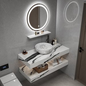 Lavabo en céramique imperméable à double couche Meuble <span class=keywords><strong>de</strong></span> <span class=keywords><strong>salle</strong></span> <span class=keywords><strong>de</strong></span> <span class=keywords><strong>bain</strong></span> moderne <span class=keywords><strong>sur</strong></span> <span class=keywords><strong>pied</strong></span> <span class=keywords><strong>pour</strong></span> la maison et l'hôtel Vanités <span class=keywords><strong>de</strong></span> <span class=keywords><strong>salle</strong></span> <span class=keywords><strong>de</strong></span> <span class=keywords><strong>bain</strong></span> - Product Image 3