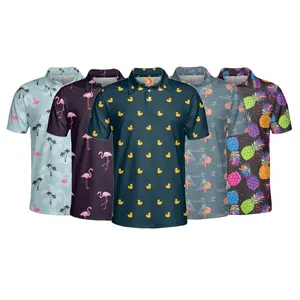Custom Logo Snel Droog Slim Fit Compressie Shirt Fabrikant Sublimatie Zacht Ademend Golf Polo T Shirt Voor Mannen