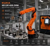 Robot industriel KUKA KR12R1450-3 HW à 6 axes, charge utile de 12 kg, portée de 1450 mm pour la manutention et l'assemblage