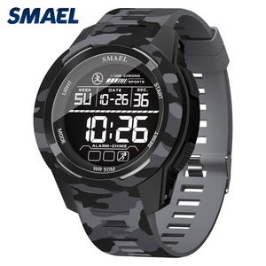 Montre numérique LCD pour homme SMAEL 8105MC, camouflage, mode, étanche, bracelet en silicone, montre-bracelet pour homme, décontractée, électronique - Product Image 2