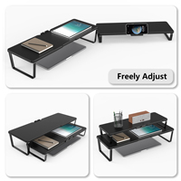 Support d'ordinateur portable et de moniteur pour bureau à domicile, support d'ordinateur réglable à double niveau pour rehausser le bureau, support de moniteur de studio