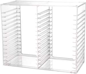 Support de <span class=keywords><strong>CD</strong></span> en <span class=keywords><strong>plastique</strong></span> <span class=keywords><strong>transparent</strong></span> empilable - Contient jusqu'à 30 boîtes de <span class=keywords><strong>CD</strong></span> standard pour bijoux - Product Image 4