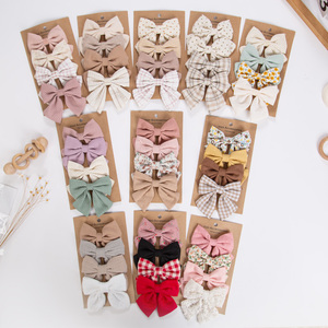 Barrettes à cheveux en tissu pour petite fille, lot de 4 pinces à cheveux pour queue de cheval, 3 ans et plus, accessoires de fête de princesse de printemps, pour enfants - Product Image 3