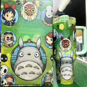 NOUVEAU Gobelet isotherme en acier inoxydable personnalisé de 40 oz avec motif de dessin animé <span class=keywords><strong>Totoro</strong></span>, <span class=keywords><strong>tasse</strong></span> à café portable pour l'extérieur avec boîte cadeau - Product Image 1