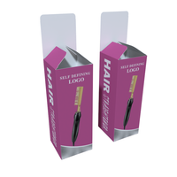 Peigne chauffant électrique personnalisé lisseur bandeau pour cheveux noirs naturels Hd bonnet de perruque spray thermique peigne queue de rat cire bâton boîte d'emballage en papier