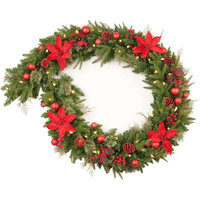 Guirlande de Noël LED luxueuse de 2,7 m, 8 modes d'éclairage, résistante au feu, indice de protection IP65, taille personnalisable pour escalier, cheminée