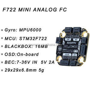 เครื่องควบคุมการบินโดรน FPV เครื่องควบคุมการบินของโดรน Rush ใบมีด <span class=keywords><strong>V2</strong></span> F722 MINI อนาล็อก FC 7-36V ใน5V 2A BEC OSD MPU6000 UAV ชิ้นส่วนอะไหล่ rushfpv - Product Image 6