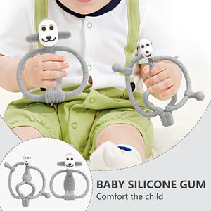 Juguetes de Silicona para la Dentición - Estilos de <span class=keywords><strong>Mono</strong></span> Sentado y <span class=keywords><strong>Mono</strong></span> Pensativo, Juguetes Masticables para Bebés con Diseño Texturizado y Fácil Agarre - Product Image 3