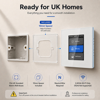 Bestseller L8 LCD-Panel Touch Tuya Wifi Zigbee 1/2/3-fach Vorhang-Smart-Wandschalter Kompatibel mit Smart Life Smart Living Alexa