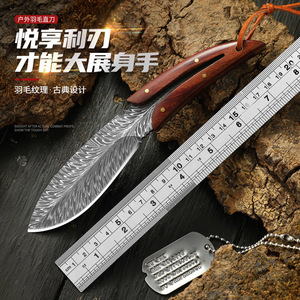 New Lingyu Outdoor Knife, Yangjiang Knives, Sharp, High-Hardness <b>Small</b> Straight Knife, Wilderness Survival Knife, Hand-held - Product Image 1