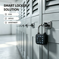 Glomarket Tuya Ble Smart Lock, cadenas intelligent avec empreinte digitale, mot de passe, carte à puce, en alliage d'aluminium, pour casier