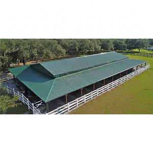 FOREST Estructura Prefabricada de Acero Pesado Tipo Industrial para Establos de Caballos, Diseño de Rejilla de Gran Vano con Soldadura, Plegado y Corte - Product Image 1