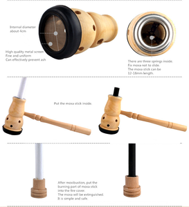 Caja de moxibustión de calabaza de bambú, punto de acupuntura de calefacción, soporte para rollo de Moxa, terapia china, menstruación <span class=keywords><strong>Irregular</strong></span> para mujeres - Product Image 5