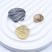 Boutons en métal à tige, divers designs, motif floral irrégulier, texture ondulée, en alliage de zinc, or et argent, pour manteau, veste, blazer