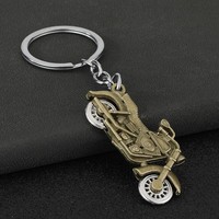 Porte-clés vintage Harley Davidson en alliage de zinc, porte-clés moto 3D, pendentif pour sac de voiture, cadeau pour motard, souvenir