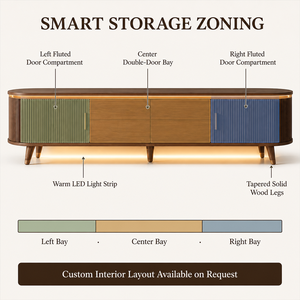 Modern Coffee <strong>Table</strong> and Tv <strong>Console</strong> for Living Room <strong>Mid</strong> <strong>century</strong> Modern Smart Tv <strong>Console</strong> Tv Stands Modern Luxury with Led - Product Image 4