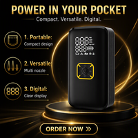 Pompa Udara Portabel Tanpa Kabel NEWO SD01 12V Silinder Ganda dengan Pengukur Tekanan Digital, Monitor Tekanan Ban, dan Lampu Darurat untuk Mobil