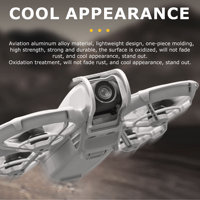 STARTRC Protection antichoc ultralégère en alliage d'aluminium argenté pour drone, cache-objectif et pare-chocs avant pour cardan NEO
