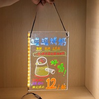 Panneau d'affichage à LED Chargement d'éclairage DIY Factory-Made Acrylic Writing Board for Night Market Advertising Buildings Company Shops