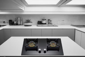 เตาแก๊สสแตนเลสคุณภาพสูงขายดี 2 หัวเตา แบบฝัง พร้อมกระจกนิรภัย - Product Image 6