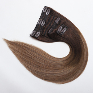 Nouvelle Arrivée Extensions de Cheveux Humains Remy Double Drawn de Haute Qualité à Clipser pour Femme Blanche - Product Image 1