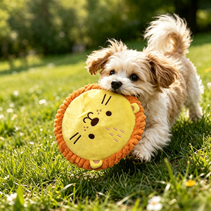 Jouet en peluche couineur en forme <span class=keywords><strong>de</strong></span> lion mignon, personnalisé en usine, pour chiens, jouet à mâcher et à rapporter pour chiots - Product Image 2