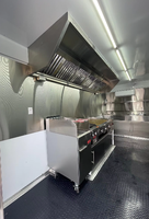 Remorque alimentaire mobile personnalisable en acier inoxydable/aluminium, double essieu, montage facile, nettoyage facile, certifiée DOT/CE, logo et couleur personnalisés