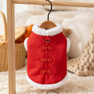 Nieuw Binnen Nieuwjaar Kat Hond Tang Pak Winter Rood Zacht Dik Warm Vest Voor Honden - Product Image 6