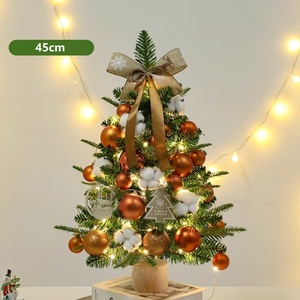 Christmas Decor 45cm 60cm Artifical Indoor Mini Led <b>Light</b> Plastic Christmas <b>Tree</b> and Decorations with Hanging Ornaments - Product Image 5
