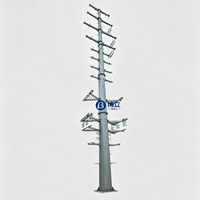 Poteau de ligne de transmission 10KV 35KV 110KV 220KV, tube galvanisé, poteau électrique monopolaire, tube en acier, tour tubulaire galvanisée à chaud