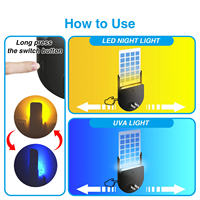 Lámpara Nocturna Interior con Atrayente UV, Trampa para Mosquitos Enchufable, Trampa para Insectos Voladores