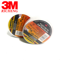 Ruban adhésif électrique en vinyle noir 3M Super 33+, résistant aux flammes, adhésif puissant, ignifuge, en caoutchouc PVC, ruban isolant électrique