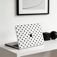 Casing Kulit PU Khusus Wave Point untuk MacBook Air 13.6 A2681(M2) A3113(M3) A3240(M4) A3449(M5)