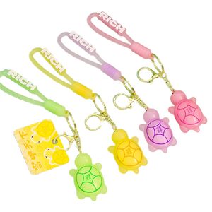 发光海龟钥匙扣可爱卡通树脂夜光钥匙圈配件3D发光海龟招财龟钥匙扣 - Product Image 6