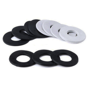 Flat Silicone <b>Washers</b> Black And White For General Industry Sealing And Shock Absorption - Product Image 1