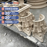 Vente directe d'usine, colonnes romaines GRC élégantes, durables, résistantes aux intempéries, avec un design orné, pour villa de luxe