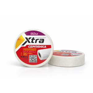Cinta de Malla de Fibra de Vidrio 90/10cm 5x5mm, Cinta de Refuerzo para Reparaciones de Paredes y Paneles de Yeso X-TRA - Product Image 1