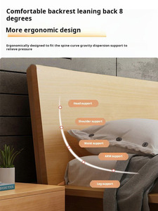 Giường ngủ kiểu Nhật Bản hiện đại phong cách Wabi Sabi, khung gỗ chắc chắn, kiểu tatami, dành cho phòng ngủ chính, có ngăn chứa đồ, mua giường tầng kiểu Nhật - Product Image 3