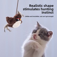 Jouet pour chat en peluche transfrontalier, oiseau électrique vibrant réaliste, anti-ennui, stimulant, avec herbe à chat, résistant aux morsures