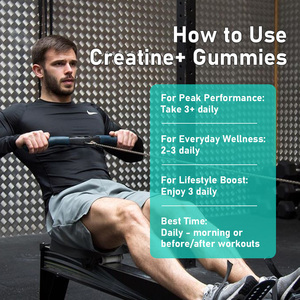 Premium Custom L-Theanine <b>Supplement</b> Creatine Monohydrate Gummies Boost Endurance Before After Workouts Creatine Vegan Gummy - Product Image 3