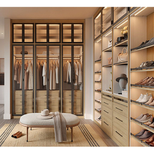 Système de dressing sur mesure de luxe moderne en chêne blanc pour rangement de vêtements - Product Image 6