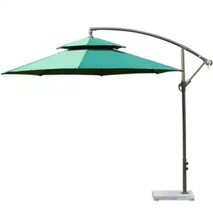 Atacado guarda-chuva da loja de café-Guarda-chuva de liga de alumínio, guarda-chuva com banana dupla superior para praia com guarda-chuva para propaganda no jardim